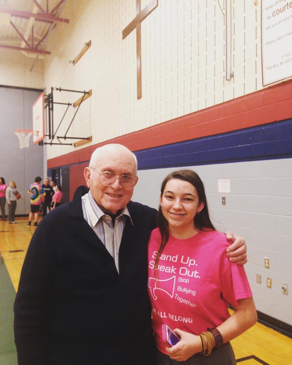 Leapin_Lena's tweet photo. @assumptionlion my daughter, Kennedy, was very happy to tell me about hearin #PinchasGutter speak #holocaustSurvivor https://t.co/PP0jRNiUHk