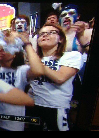 Riley_Mac1's tweet photo. Trying to contain the excitement of beating #1 Villa-No-va and being on TV. #XGonnaGiveItToYa https://t.co/nM6US5p4YH