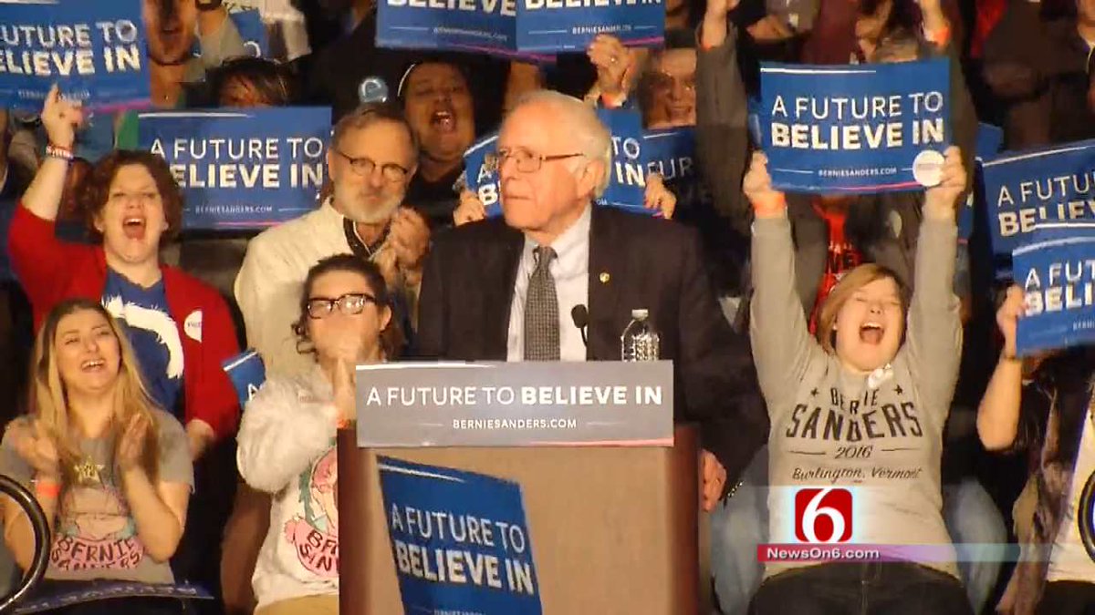 OklahomaNewsNow's tweet photo. Sanders To Tulsa Crowd: 'Together We Can Accomplish Anything' https://t.co/123Gn8erYN #oklahoma #news https://t.co/xEro4xWvfi