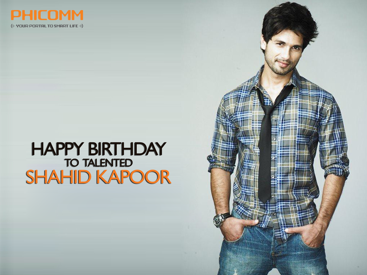 PHICOMMIndia's tweet photo. Wishing the handsome &amp; one of the most talented actors @shahidkapoor a Happy Birthday. Keep entertaining us always. https://t.co/dJKMnFkv5n