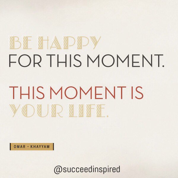 SucceedInspired's tweet photo. Be happy in this moment, you only get one life! #inspiration #motivation #life #goals #quote #quotes #happiness https://t.co/HwPRf4kzAO