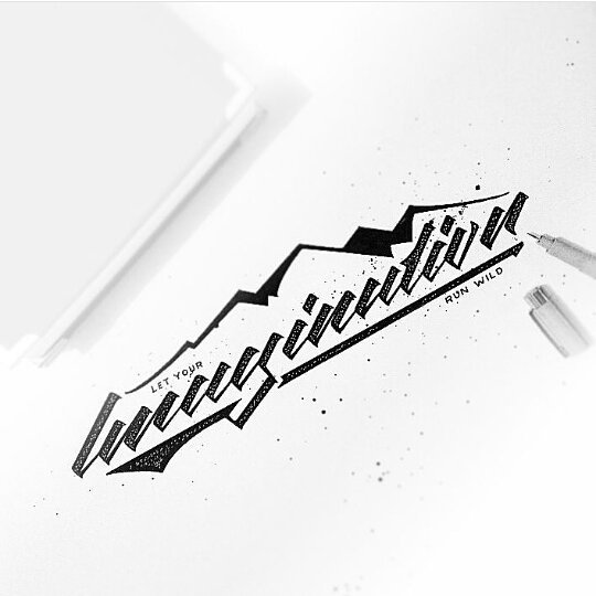 Druthersco's tweet photo. By typestatus Let your imagination run wild @Deaesic #lettering #handlettering #letteringdesign #kaligrafina #suble… https://t.co/YD044TsJcM