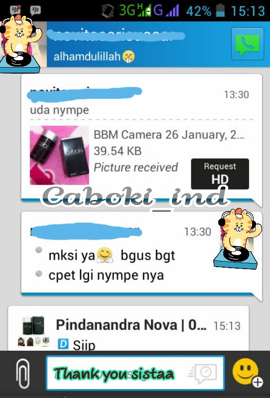 Caboki_ind's tweet photo. Testimoni lagi nih..Makin byk pelanggan yg puas belanja #caboki di @Caboki_ind | #onlineshop #Recommended #ootd https://t.co/D4pdJEUH5x