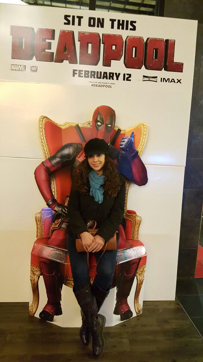 Cold night out...good time to catch a flick @FlixBrewhouseTX #Deadpool #sitonthis #shoopshoop #carelesswhisper 💓💓💓