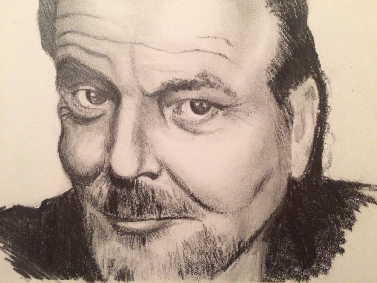 jacklynnmorey's tweet photo. Sketch of Jack Nicholson.
Graphite on paper. 
#jacknicholson #sketch https://t.co/x6feobB6yM