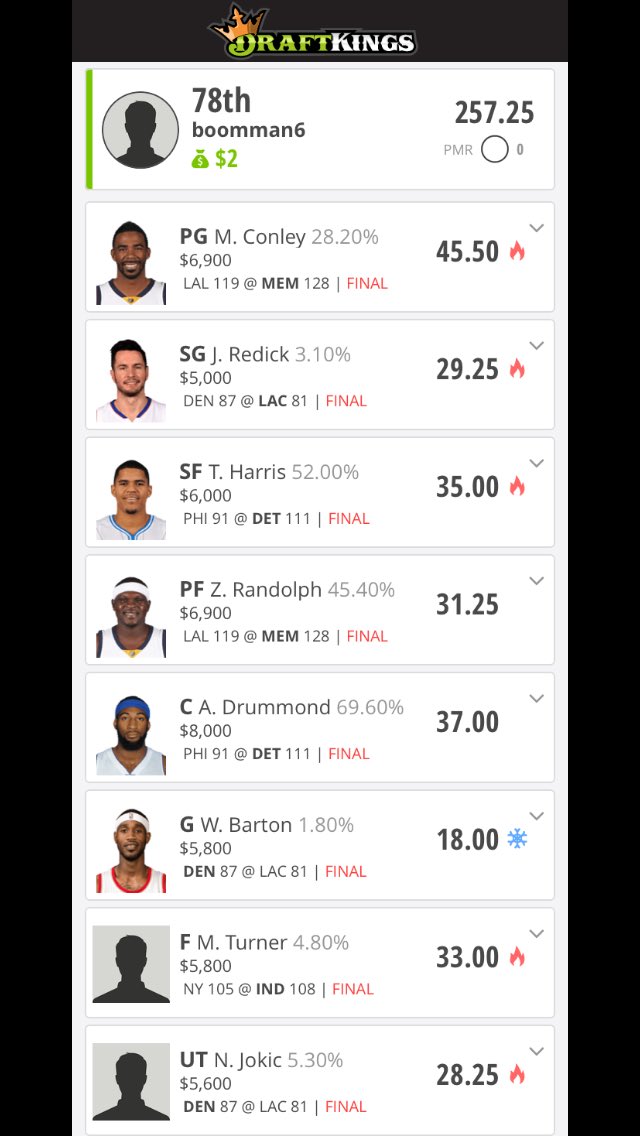 DFSBoomMan's tweet image. Cashed DK 🔥💰