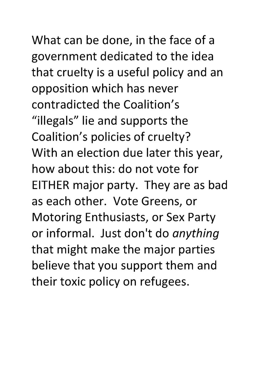 JulianBurnside's tweet image. What can be done to end the government's intentional cruelty to boat people?