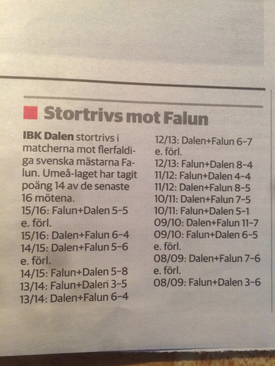 ibkdalen's tweet photo. Trevlig läsning! #innebandy #floorball #unihockey #dt #magget #umeå #falun #superligan https://t.co/3eRS4mjlQr