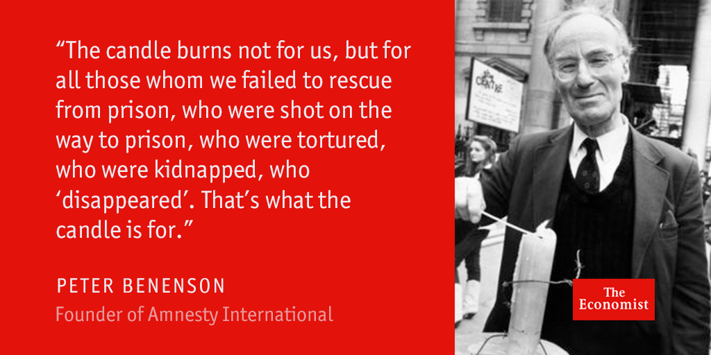 the economist on twitter peter benenson founder of amnesty