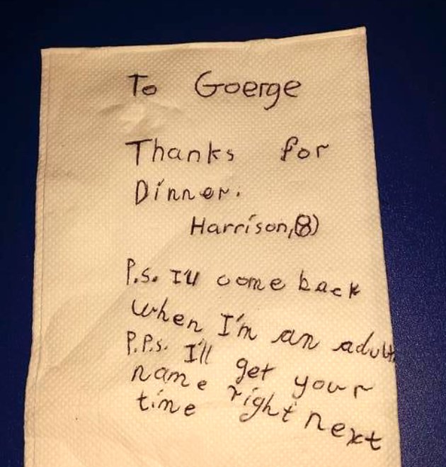 Come back soon, Harrison xx #letterstoGeorge #loveourcustomers