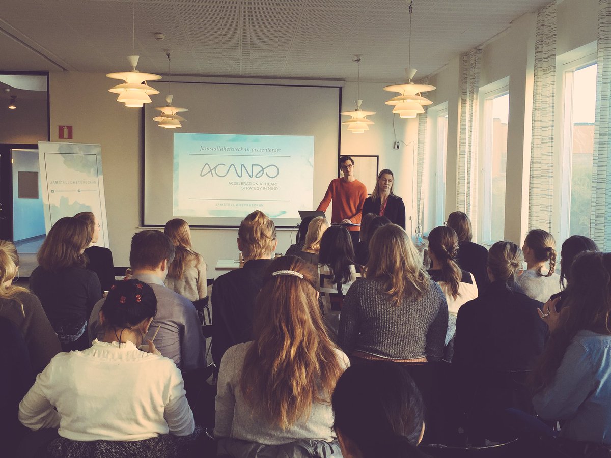 EqualityWeek's tweet photo. Godmorgon! Dag fyra kör igång med frukostseminarie med @Acando - om affärsdriven jämställdhet. https://t.co/gG3oW7Efiz