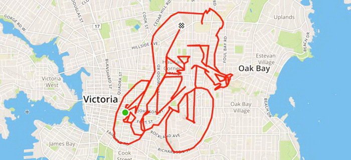 sovzond's tweet image. Канадский художник Стефен Лунд создает картины с помощью велосипеда и простого GPS-навигатораgoo.gl/rs2VCh