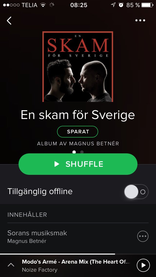 r_bergstrom1997's tweet photo. ÄNTLIGEN finns den på Spotify!😍😍😍 Förhoppningsvis kommer även @Soranismail del snart också 🙏🏼🙏🏼 @Magnusbetner https://t.co/FwGOpZNeBV