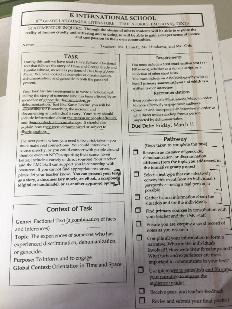 RobWhiteJapan's tweet photo. @miss_gore Your Pathway document still lives on in G8 Lang and Lit https://t.co/Mrvs631O0n
