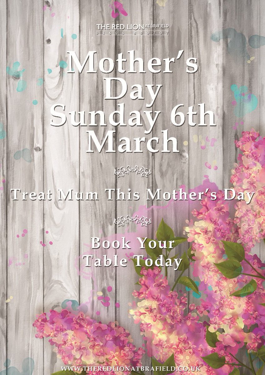 #MothersDay is just over a week away! Treat your #Mum to dinner at the Red Lion this year 🌸