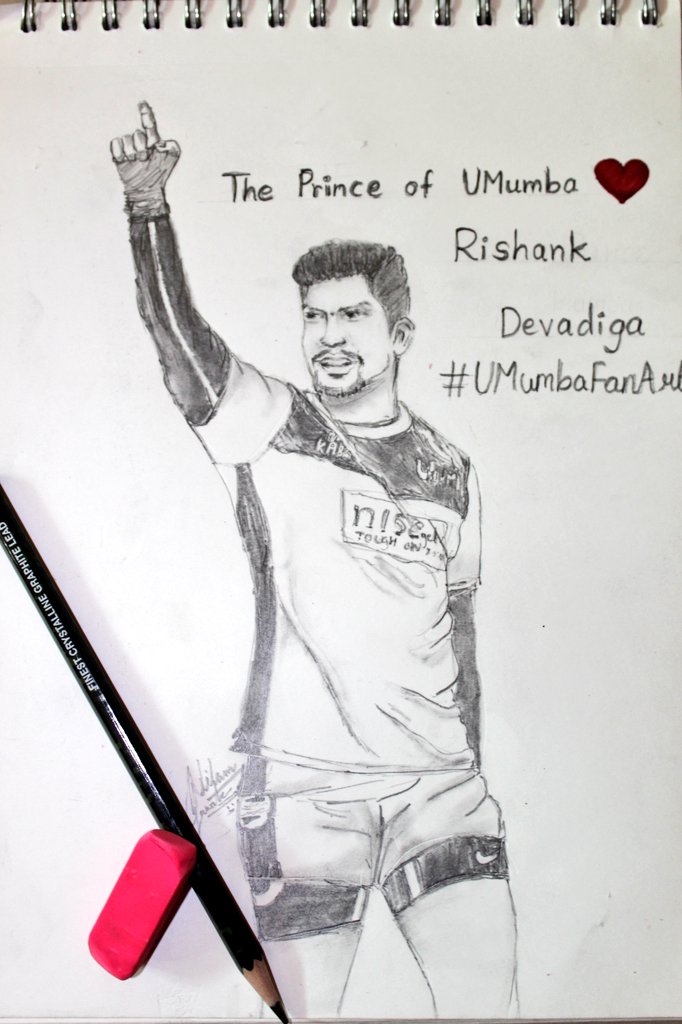 ThisIsNilam10's tweet photo. The biggest fan(me)of Rishank made dis,e1 it doesn't luk like Rishu anymore bt my frnds liked it so....#UMumbaFanArt https://t.co/zTiHVGEpDN