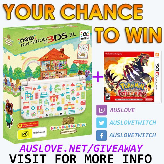 AuSLoveTwitch's tweet image. NEW 3DS XL Giveaway with OMEGA RUBY!
Good luck everyone!
auslove.net/giveaway
Grab Your Points Now!