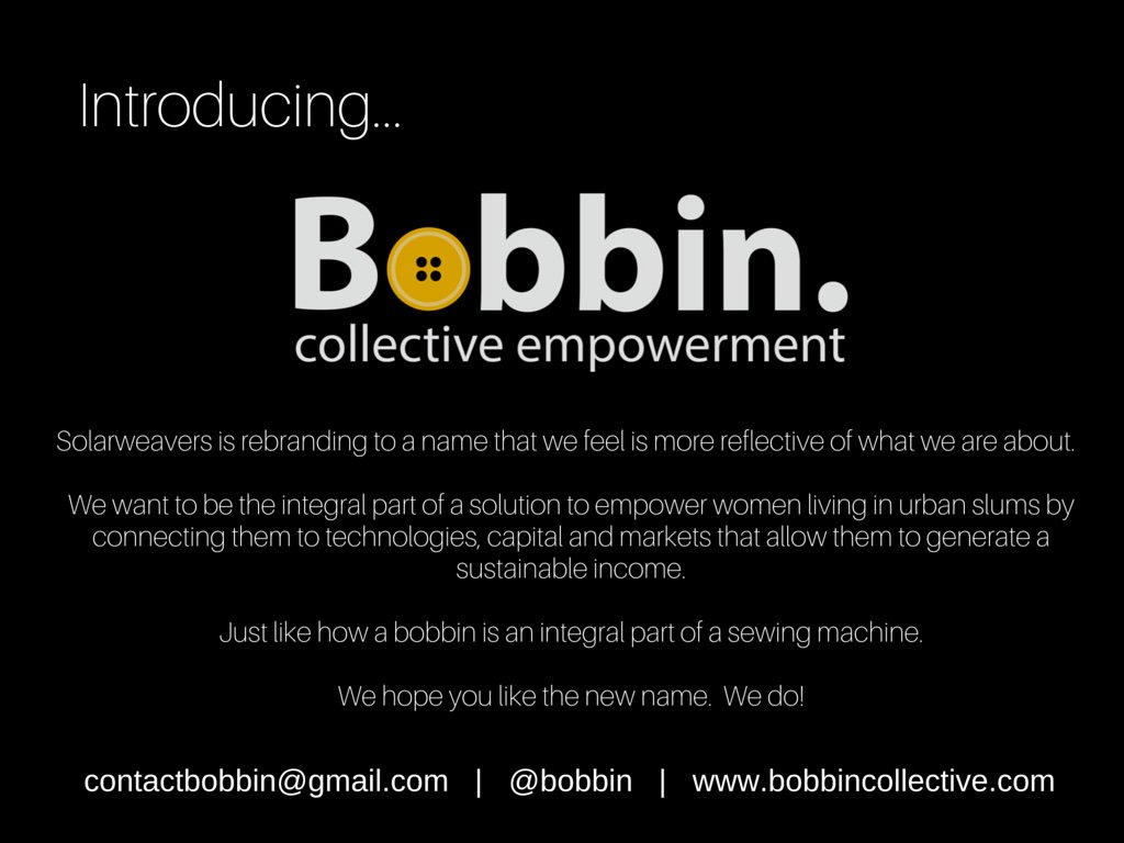 SolarWeavers's tweet photo. Excited to announce our name change #bethechange https://t.co/j6JloO11yP