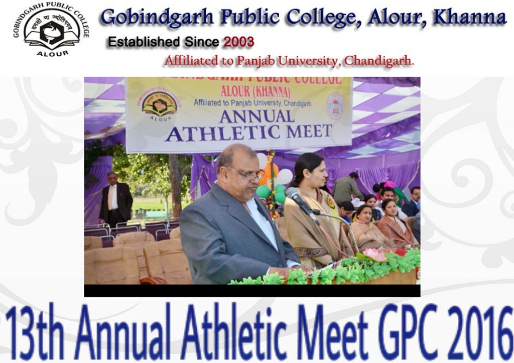 GPCCollege's tweet photo. 13th Annual Athletic Meet will be held on 1st March 2016 at College Play Ground. #GPC #Alour #Khanna #SportsMeet https://t.co/ZufmX52H5E
