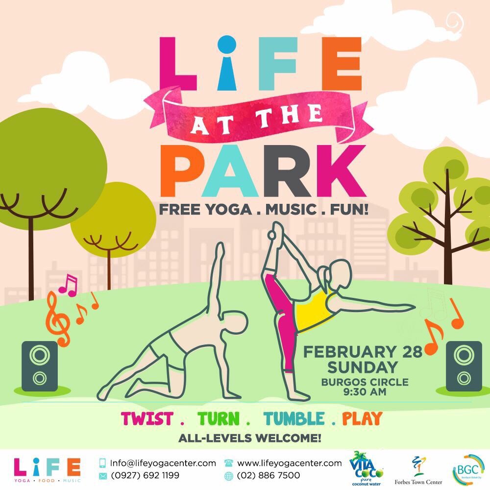forbestown_'s tweet image. LiFE is out there! Join #LiFEyogaBGC at Burgos Circle on February 28 for an uplifting and revitalizing morning!