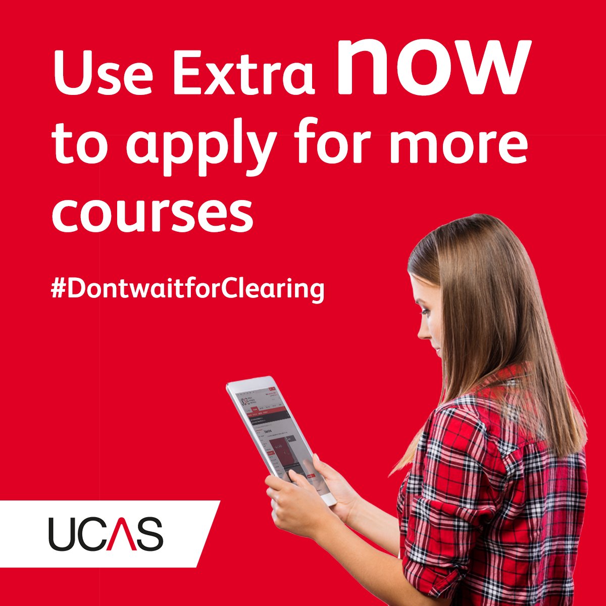 ucas_online's tweet photo. Extra is open! Get the answer to all your questions about #UCASExtra https://t.co/AdHhwxpHgL #DontwaitforClearing https://t.co/2ADEoLJpgI