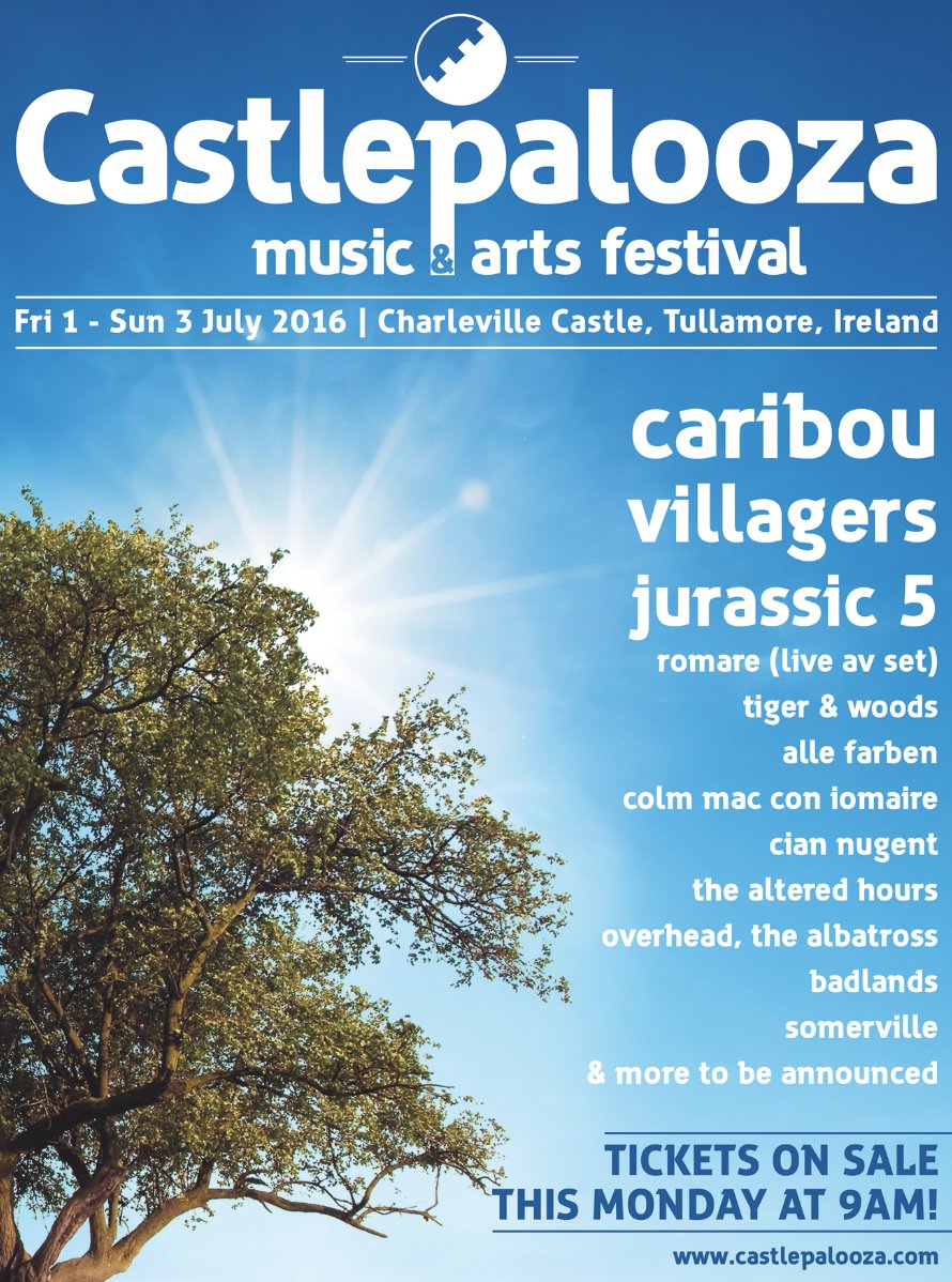 Castlepalooza is go! July 1-3, Caribou, Villagers, Jurassic 5, Cat Power and many more! #CP16