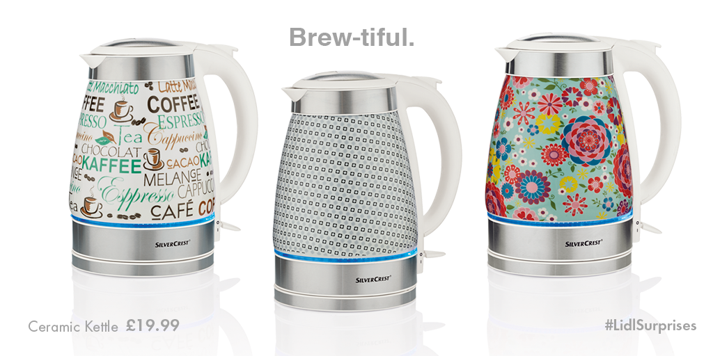 Lidl UK on Twitter "Get steamy in the kitchen. Ceramic kettles in