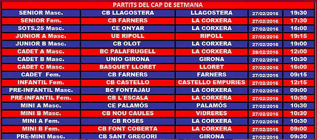 BasquetGanxo's tweet photo. #PartitsDeLaJornada via pàg web amb duel del #SeniorM vs @CBLlagostera  i del #seniorF vs @cbfarners.
Molta sort! https://t.co/93soIYFIGv