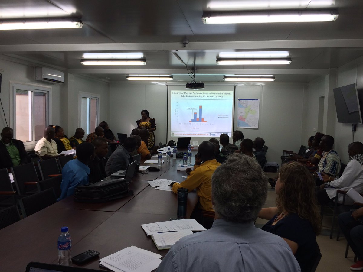 LiberiaFETP's tweet photo. Miata Kullie presenting her work at the closing workshop for Cohort 2. @PHPractice @AFENETAfrica https://t.co/rp7uXMA9qW