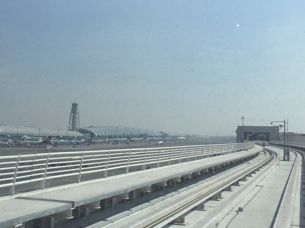 DXBpenguin's tweet photo. Riding the rails to the all new Concourse D....! I can almost taste it!! #pretapeck @Pret @DubaiAirports  #mustbeDXB https://t.co/9W3bq4Q7pH