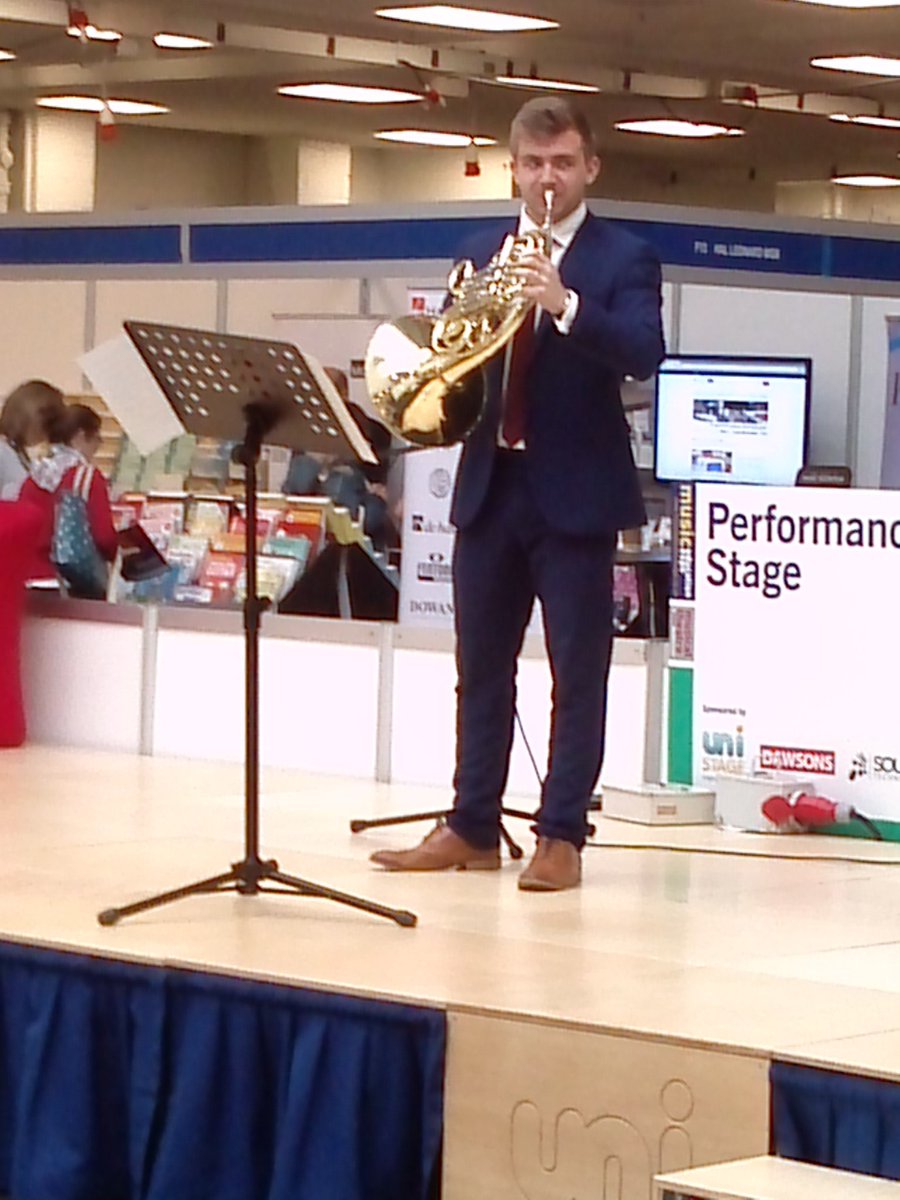 #melu on the move. Just arrived at #MusicEdExpo . Listening  to <a href="/bengoldscheider/">Ben Goldscheider</a>  perform.