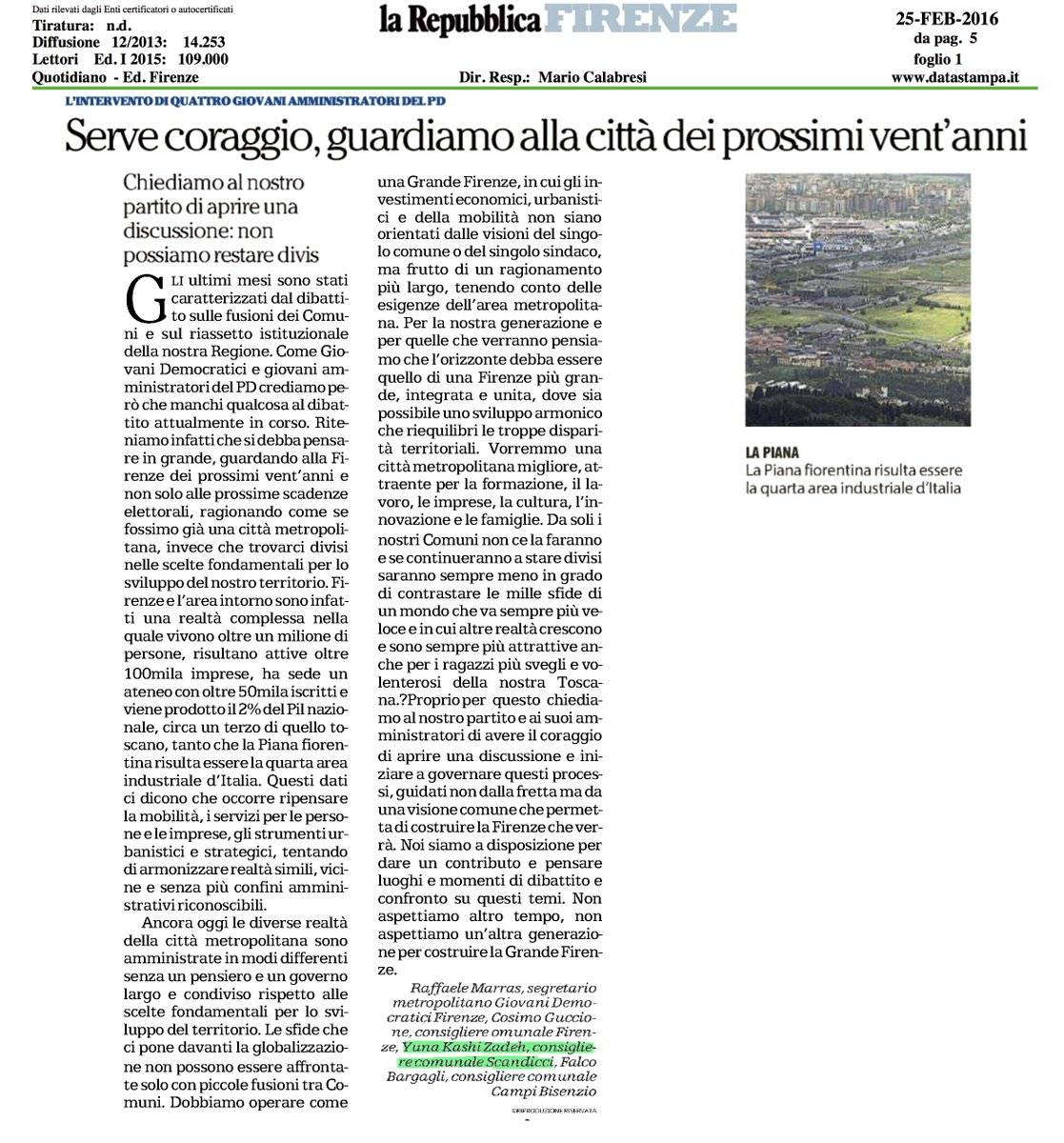 #GrandeFirenze? Ne parlo oggi su <a href="/rep_firenze/">Repubblica Firenze</a> con <a href="/CosimoGuccione/">Cosimo Guccione</a> <a href="/RaffaeleMarr/">Raffaele Marras</a> @FalcoBargagli... Noi ci Siamo!