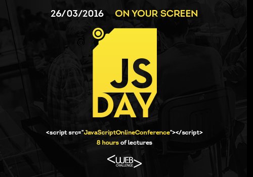 uawebchallenge's tweet photo. JS Day - найбільша онлайн-конференція на тему JavaScript. Не проґав свій квиток: https://t.co/26IK2P4sGn https://t.co/bRwyOv8KFd
