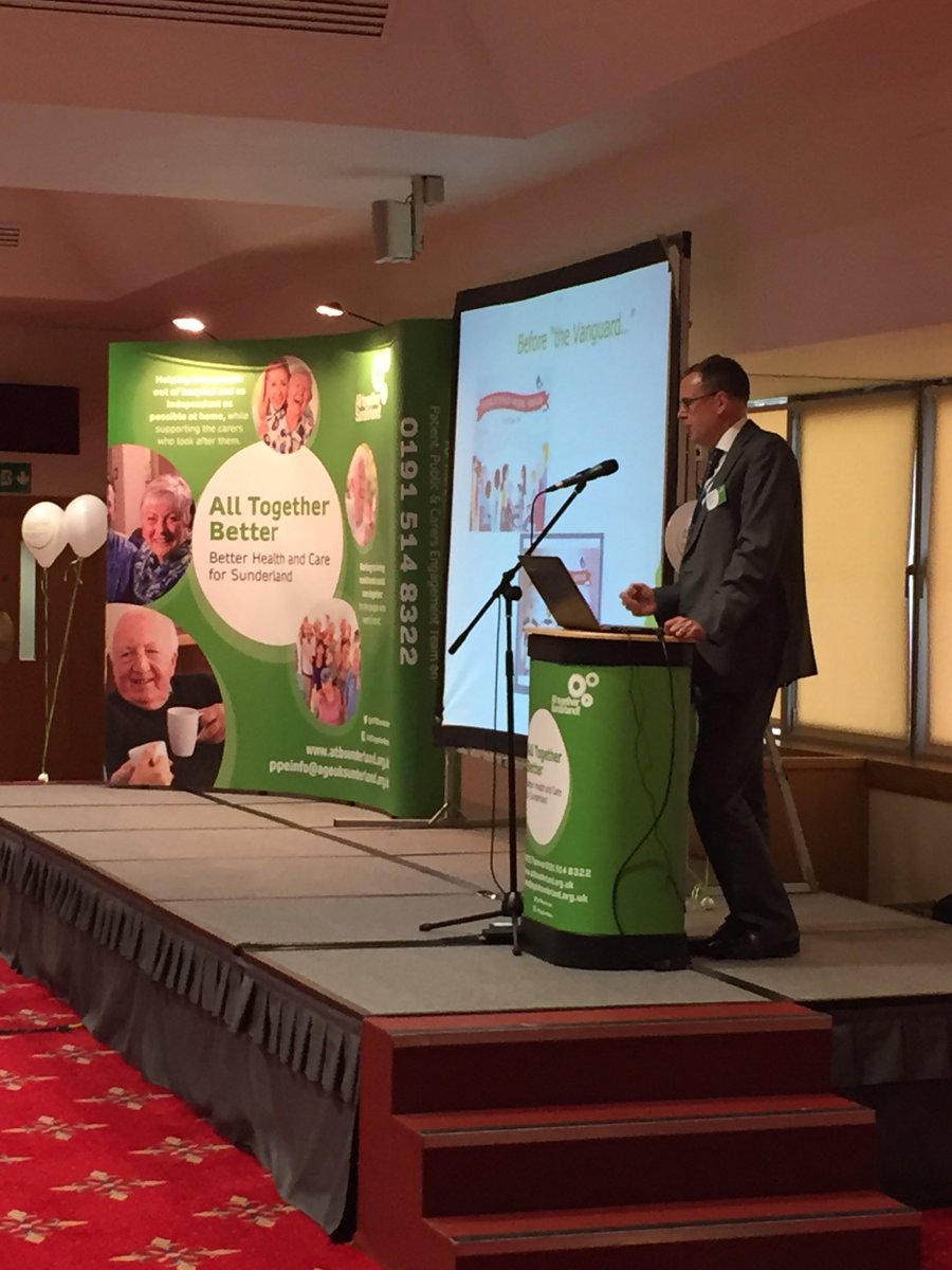 ATBSunderland's tweet photo. David Gallagher @SunderlandCCG says All Together Better is 'all about getting care right for local people' #atbevent https://t.co/IaUfw0q2lN