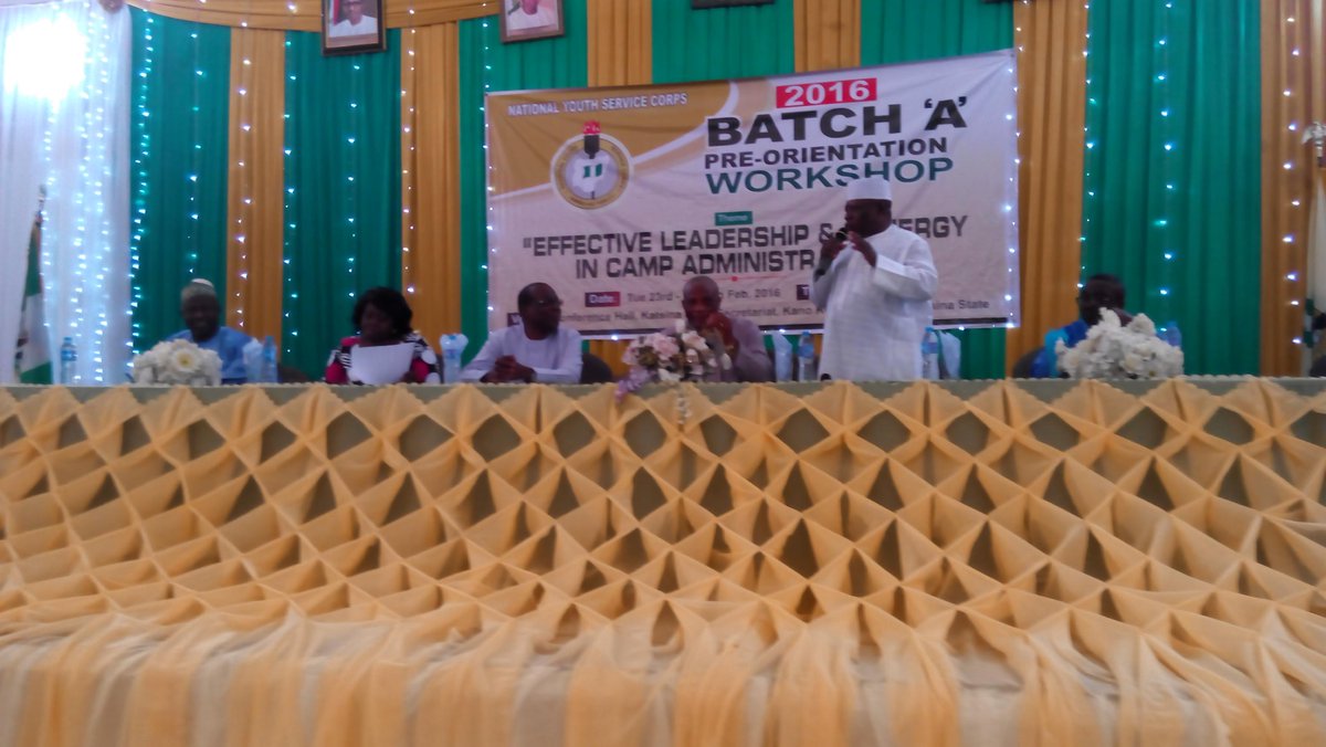 nysc_ng's tweet photo. #PreOrientationWsp16A: A panel of discussants discussing d topic as introduced by the guest lecturer Mr Emmanuel Obi https://t.co/njcmXLt9SL