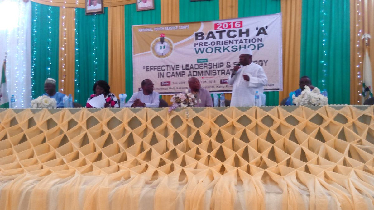 nysc_ng's tweet photo. #PreOrientationWsp16A: A panel of discussants discussing d topic as introduced by the guest lecturer Mr Emmanuel Obi https://t.co/njcmXLt9SL