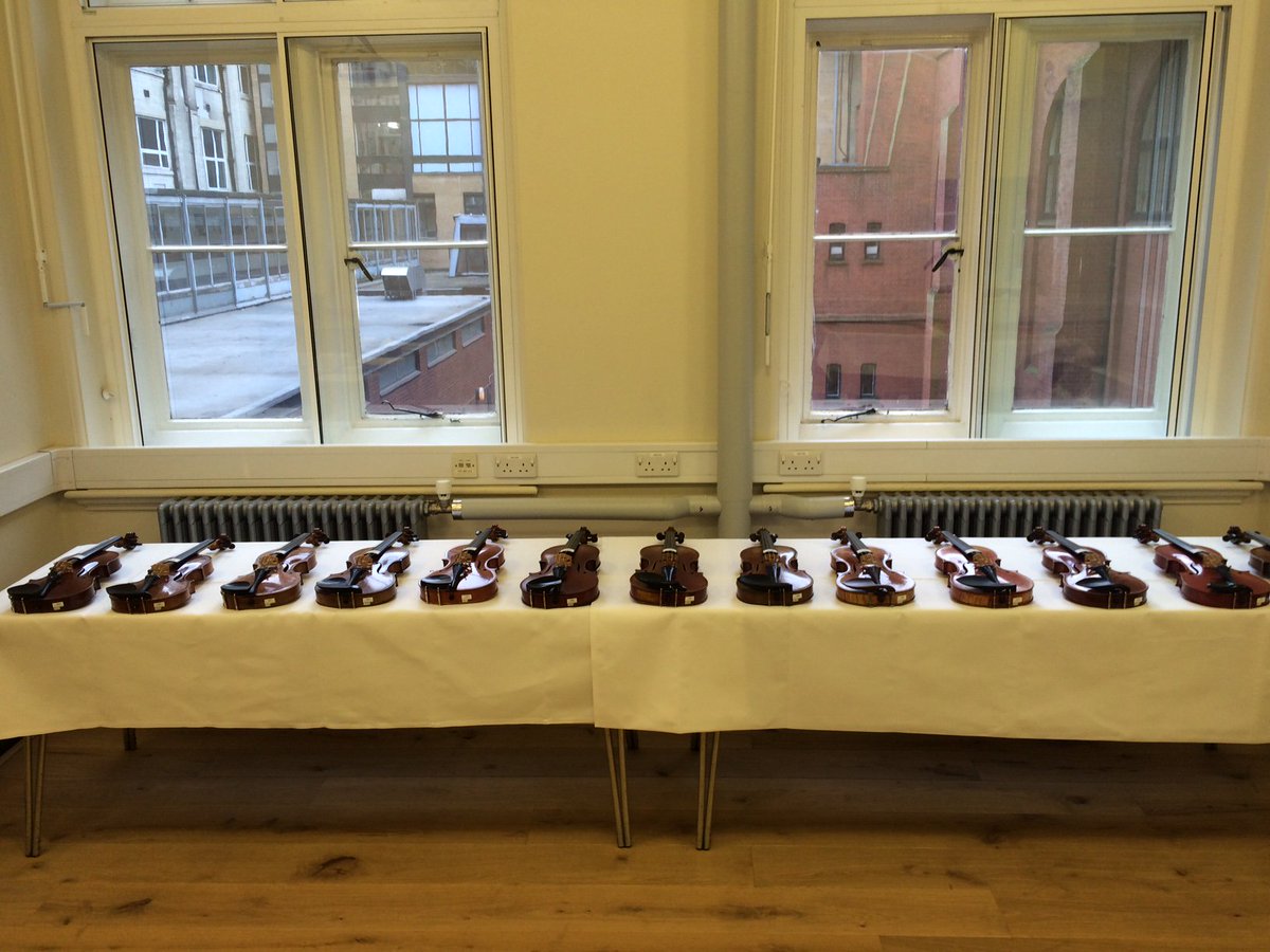RCMLondon's tweet photo. Welcome to @TarisioAuctions, offering #RCMstudents the chance to play some of their fine instruments &amp; bows this AM https://t.co/f0YQ7zTo9B