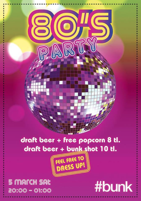 bunkhostels's tweet photo. 80's Disco Party at #bunk Taksim! https://t.co/RH6Bvr7mmT
