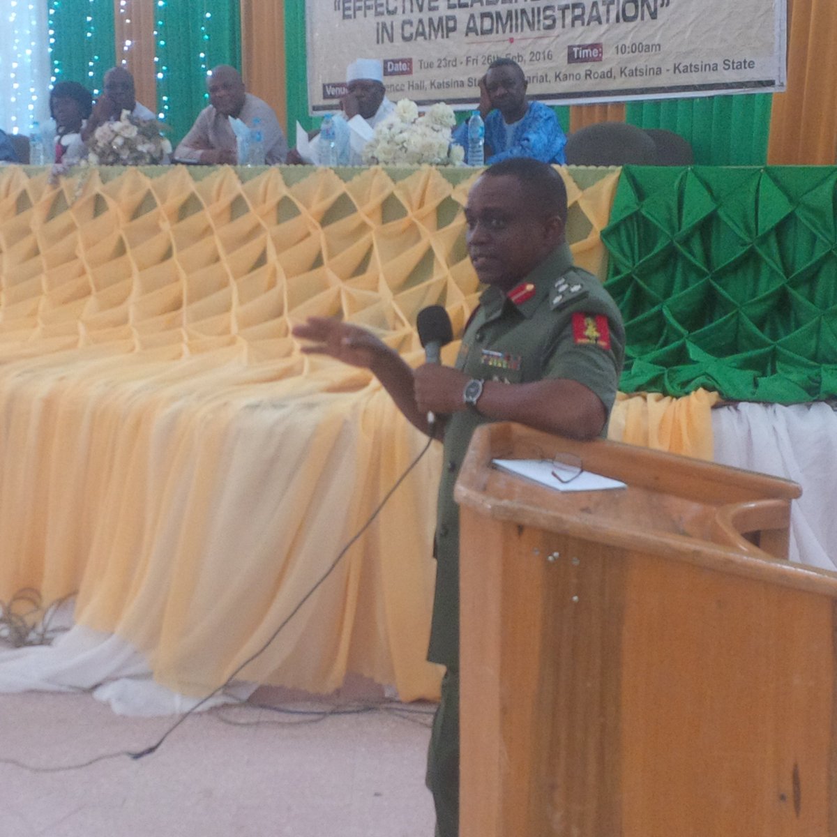 nysc_ng's tweet photo. #PreOorientationWsp16A: The DG NYSC Brig Gen JB Olawumi giving his keynote address#After the Business Session https://t.co/T9sTRphrcS