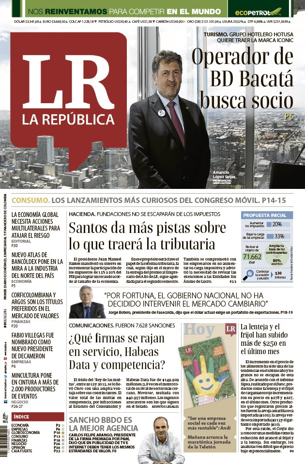 Les compartimos nuestra portada de hoy