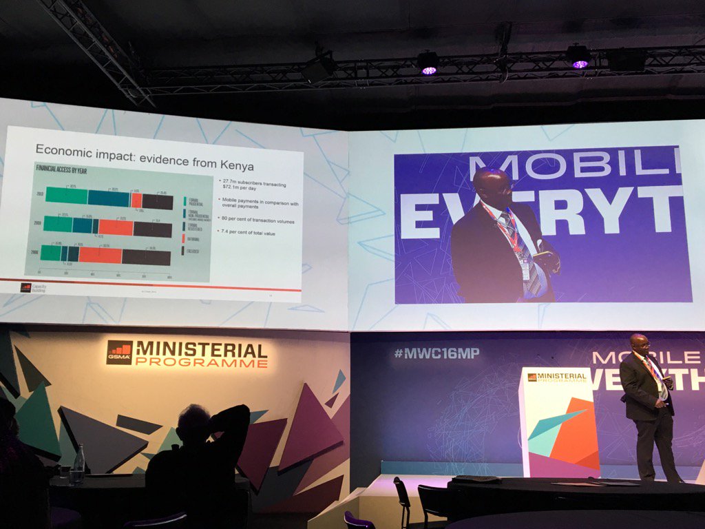 GSMAMobileMoney's tweet photo. What's the economic impact of #mobilemoney? Let's look at the evidence from #Kenya #MWC16MP https://t.co/Cj866UpuJG RT @ClaireScharwatt: