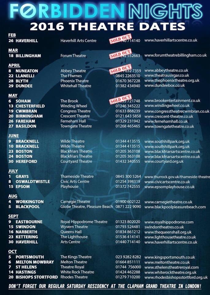 Lewis__Codling's tweet image. This year is turning out to be an epic one!! @ForbiddenNights are coming to a town near you so don't miss out....