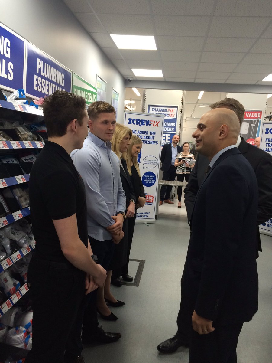 sajidjavid's tweet photo. Great to launch @Screwfix #apprenticeship guide for tradesmen and women. Thank you @Screwfix https://t.co/dqvXIQKeS5