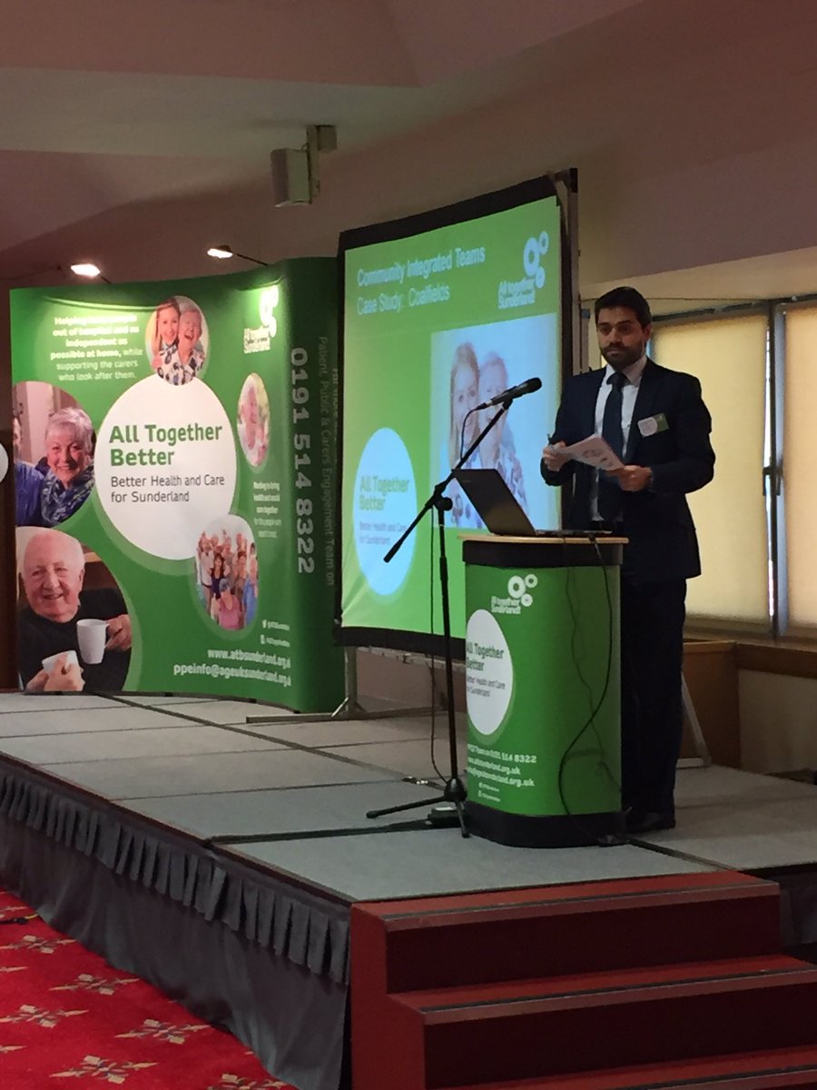 ATBSunderland's tweet photo. GPs, nurses & carers are now talking about how All Together Better is changing lives - what it's all about #atbevent https://t.co/vS1JzbLkc5