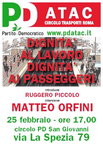 PD_ROMA's tweet photo. Oggi pomeriggio al circolo Pd San Giovanni parleremo di Atac con il commissario del Pd romano @orfini. https://t.co/UuU81PV3qZ