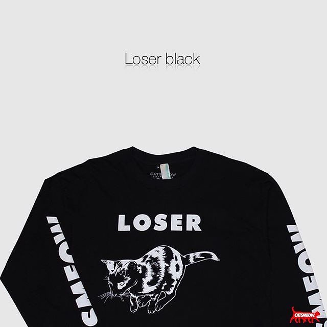 loser LS black kaos lengan panjang dr Catsmeow tersedia di MDFKstore. order text 0818‑0600‑8668, line: mdfkstore