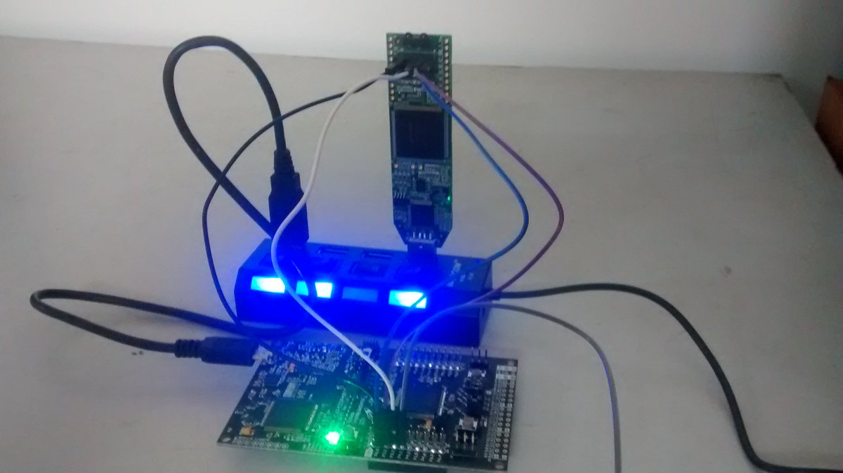 pramode_ce's tweet image. FPGA hacking demo getting ready for #fossmeet2016!