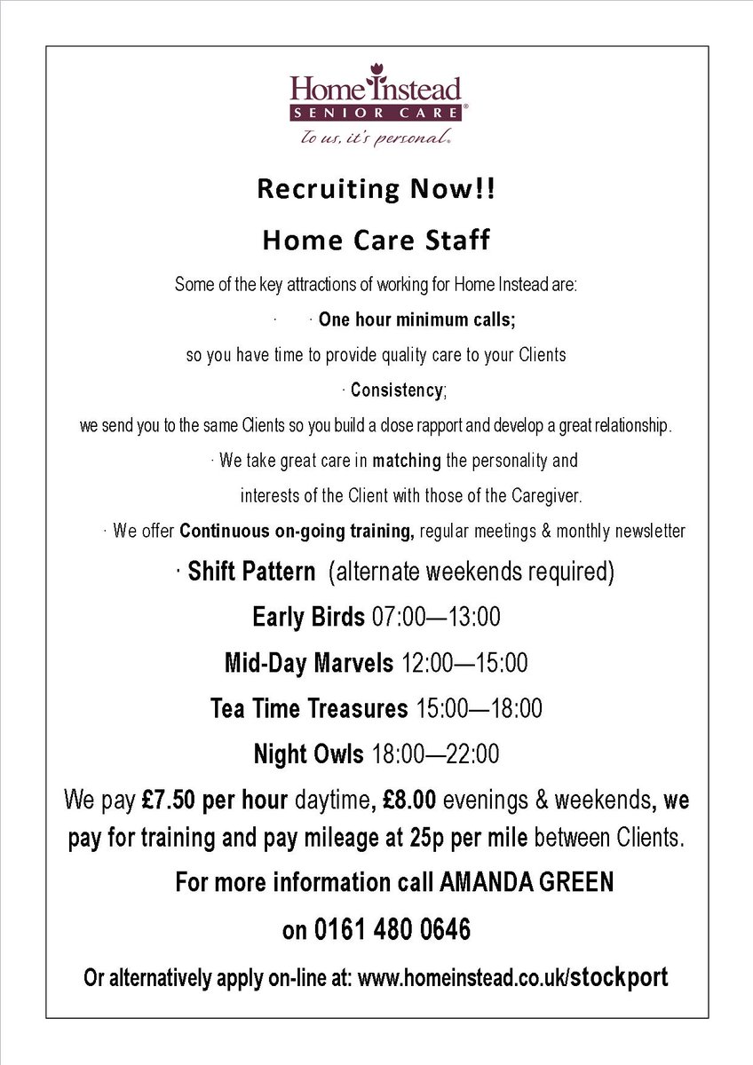 Care jobs Stockport (stockportcare) Twitter