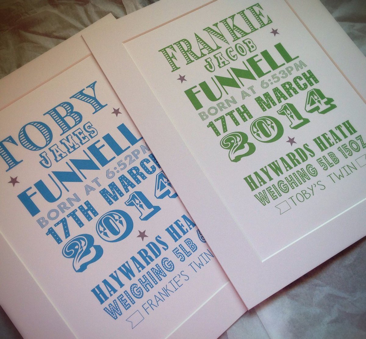 Celebrate the birth of #twins with stylish artwork...and get 20% off!

designedfortwins.co.uk/newborn-twins-… <a href="/lingartdesigns/">Lingart Designs (Jen Lingard)</a>