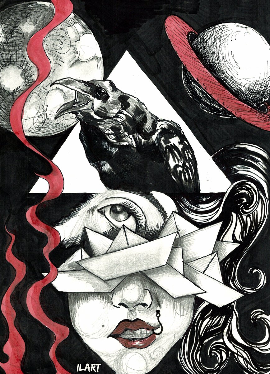 ila_rt's tweet photo. #Beabrightredrosecomeburstingthroughconcrete
#ilart   #readandblack #girl #crow https://t.co/qoA92U2fRG